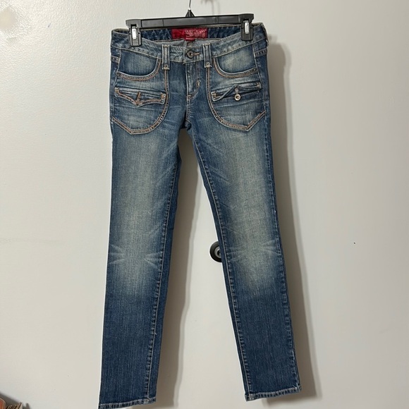 Guess Jeans Stretch Bootcut Denim Mid Rise Size 27 Vintage Y2K Style - Picture 3 of 7